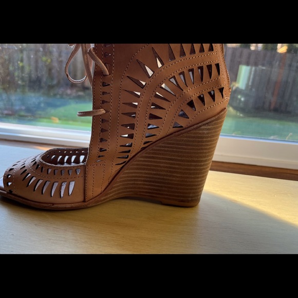 Jeffrey Campbell for Free People Radillo Wedge open toe lace up booties - Picture 10 of 14